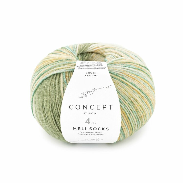 HELI SOCKS kaki-olieverf-oker-herfst-winter-katia-306-rc